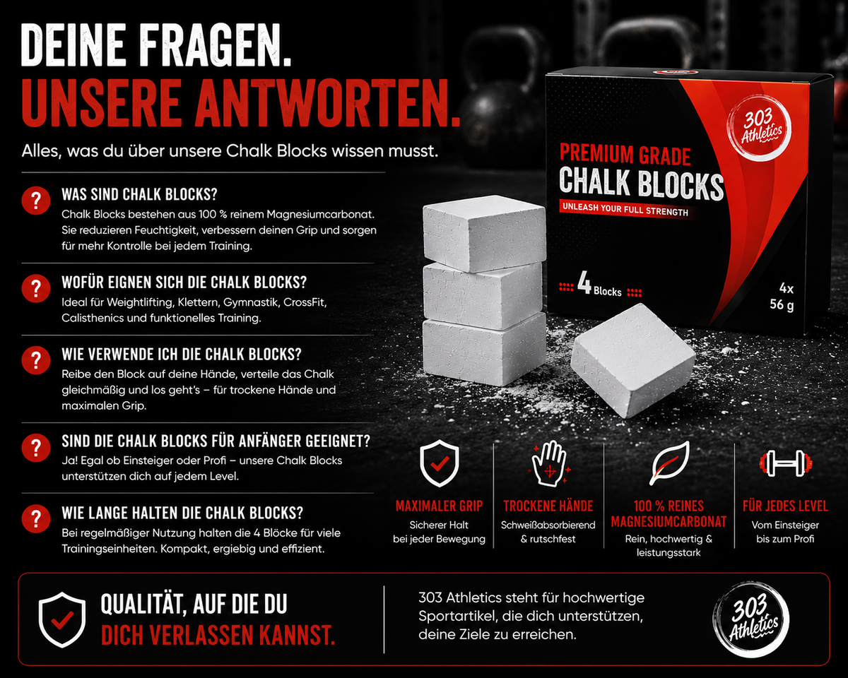 303 Athletics Premium Chalk Blocks beim funktionellen Training
