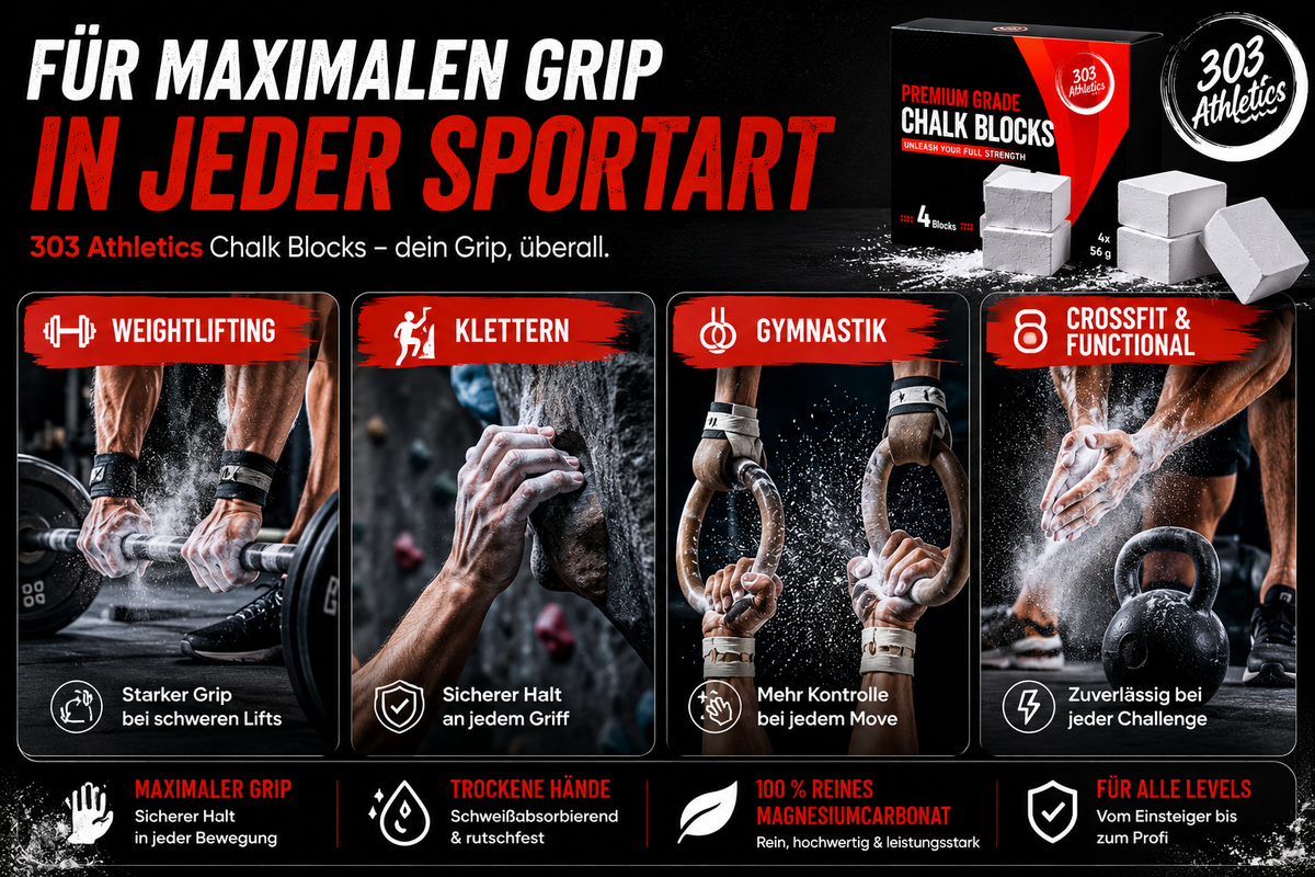 Sportarten für den Einsatz der 303 Athletics Premium Chalk Blocks